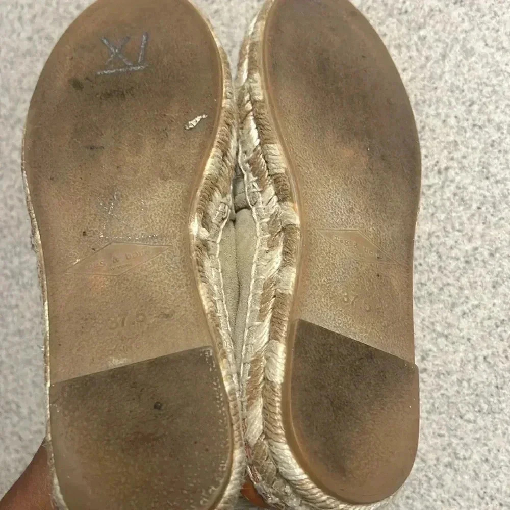 Rag and bone women’s tan suede leather espadrilles size 37.5/7 - Picture 7 of 8